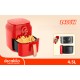 Фритюрник DECAKILA Air Fryer, 4.5 L, 1400 W, червен		
